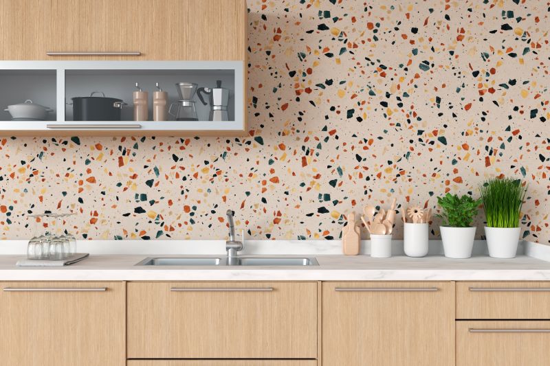 Kitchen Wallpaper Installation